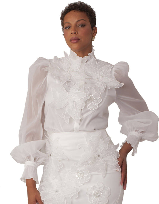 Floral Embroidered blouse- 82682