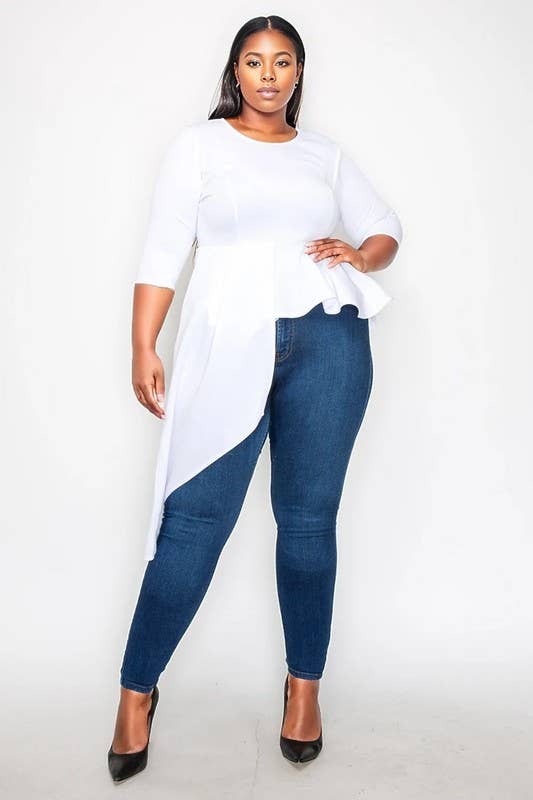 Asymmetrical Peplum Top