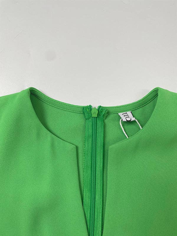High Waist Pleated Pocket Jumpsuit