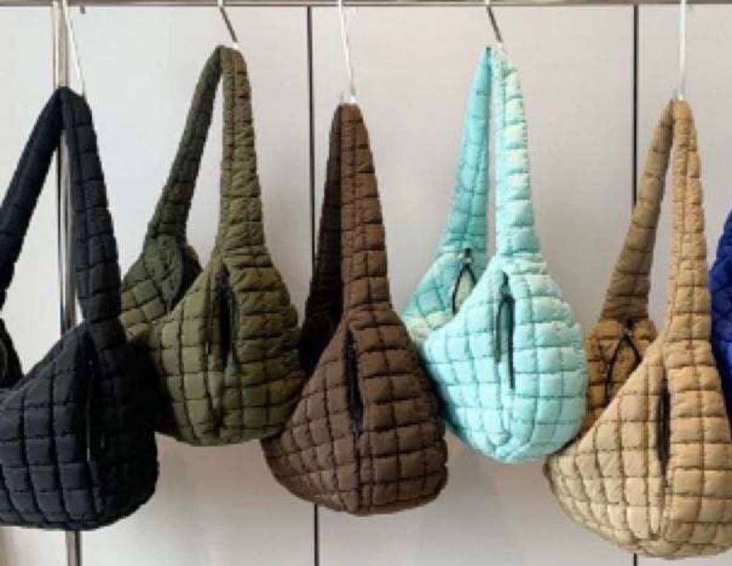 Puffer Shoulder Bag Glacier Blue - !