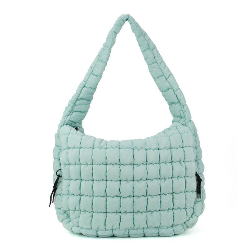 Puffer Shoulder Bag Glacier Blue - !