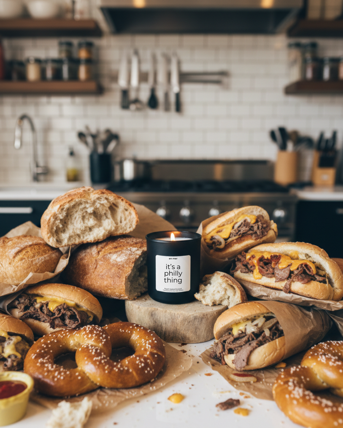 It's a philly thing | italian bread soy wax candle by en mer