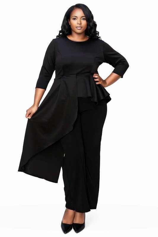 Asymmetrical Peplum Top